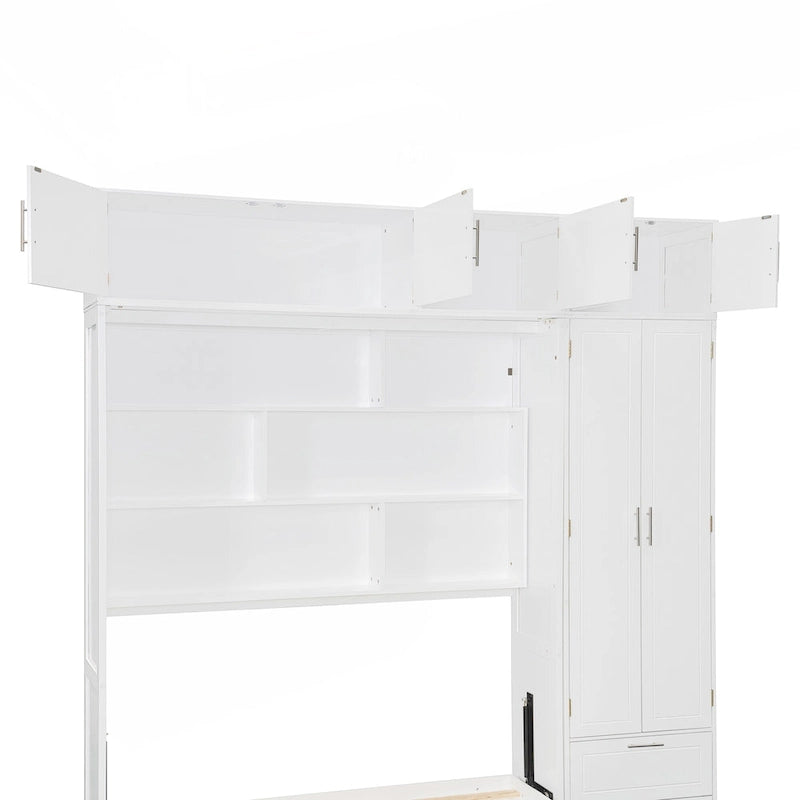 Versatile letto a scomparsa matrimoniale queen size con contenitore integrato e design pieghevole per ottimizzare lo spazio