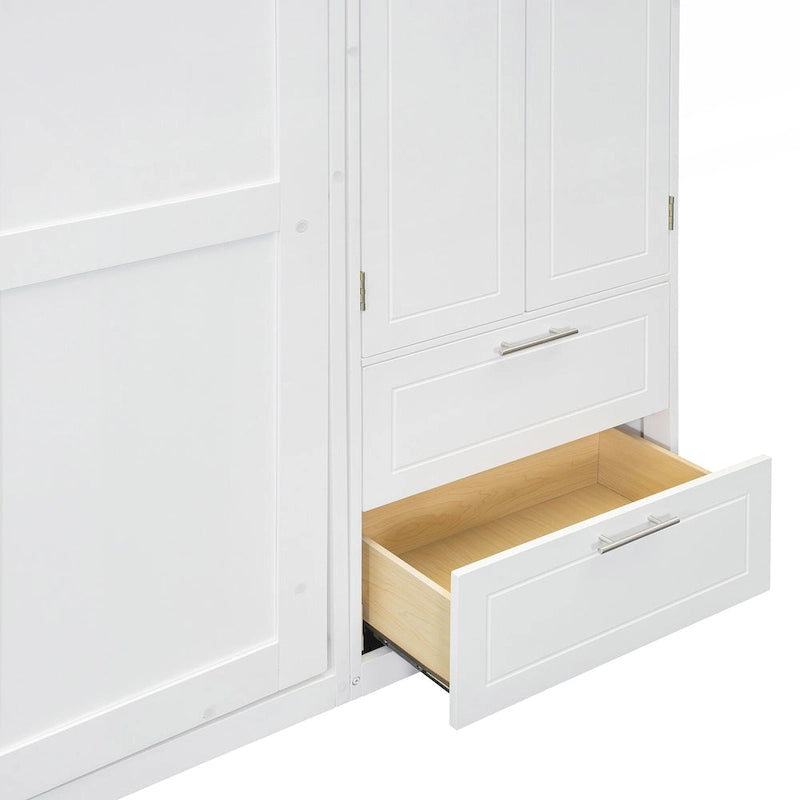 Versatile letto a scomparsa matrimoniale queen size con contenitore integrato e design pieghevole per ottimizzare lo spazio
