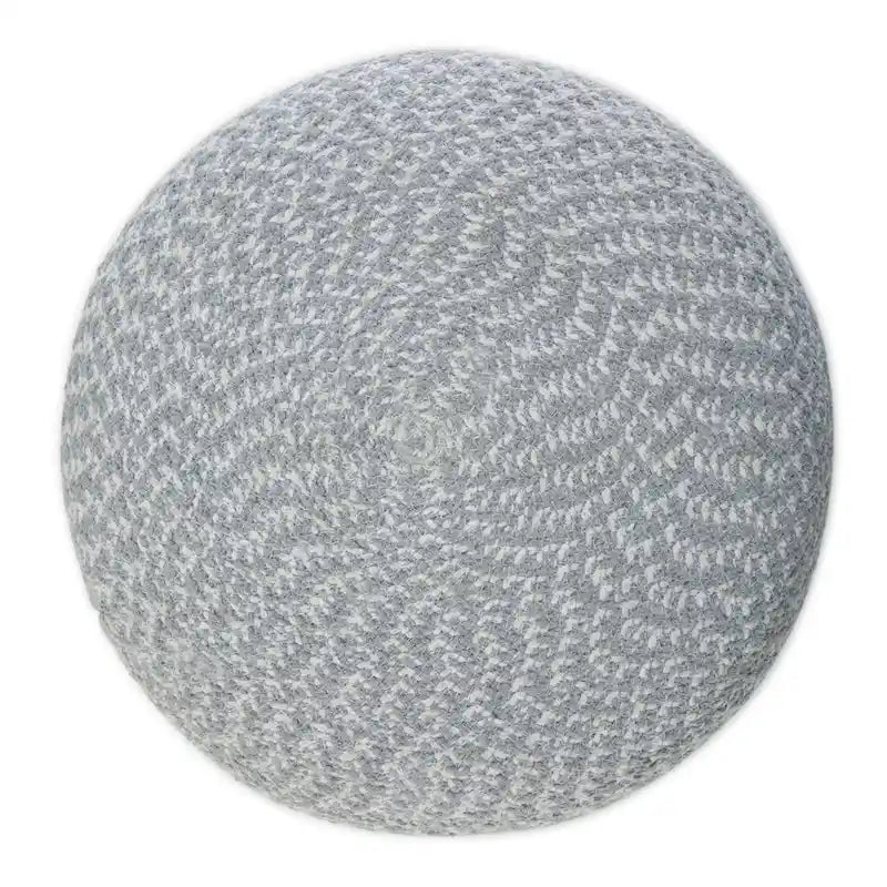 Pouf rotondo intrecciato a treccia