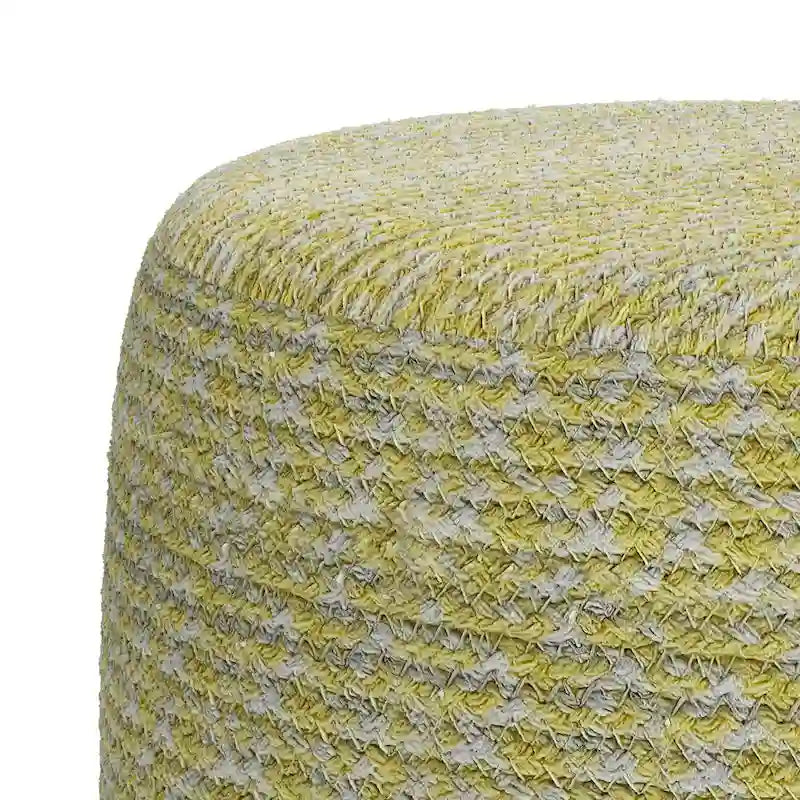 Pouf rotondo intrecciato a treccia