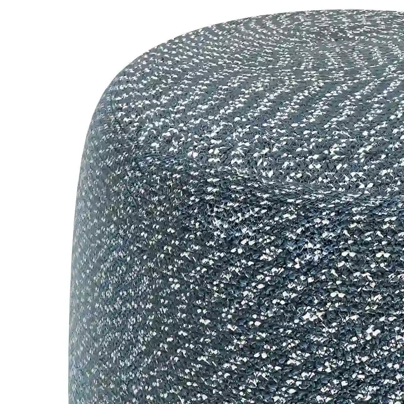 Pouf rotondo intrecciato a treccia