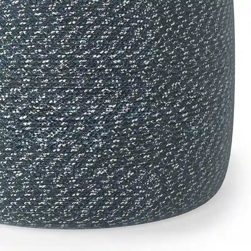 Pouf rotondo intrecciato a treccia