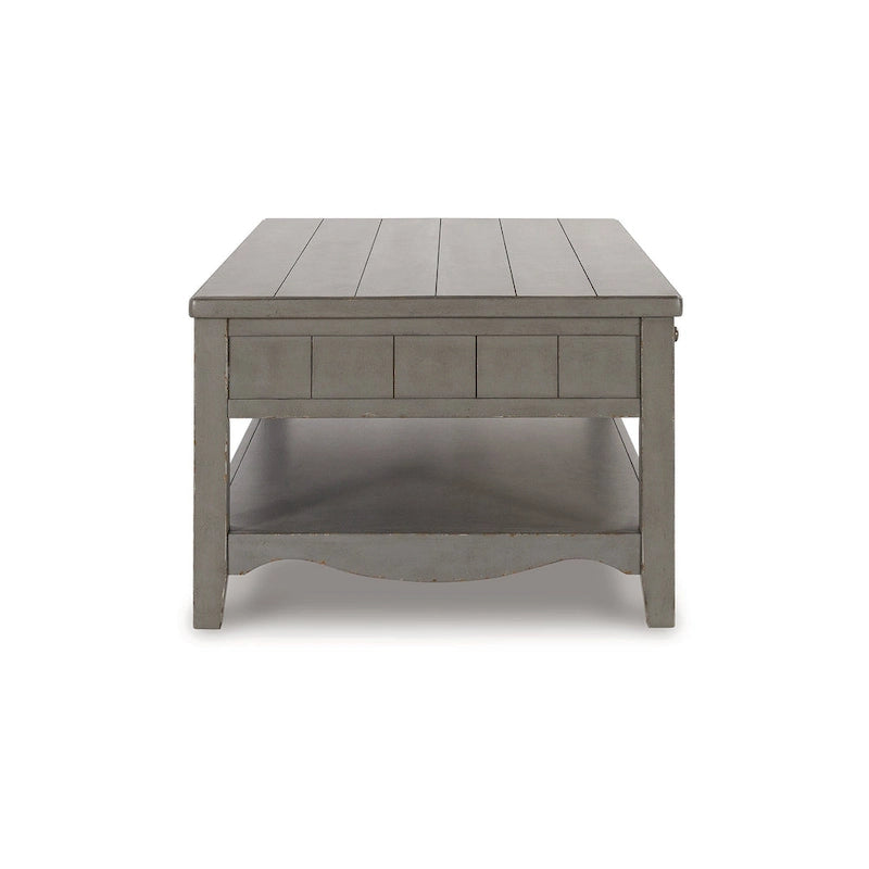 Vintage Gray Rectangular Coffee Table - Width 50 x Depth 30 x Height 20
