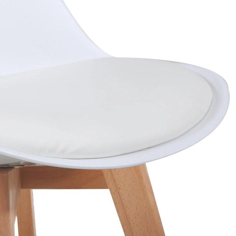 Sedie da pranzo in legno, sedie da scrivania senza ruote, set da 2