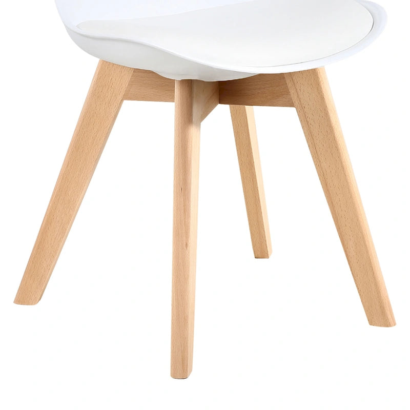 Sedie da pranzo in legno, sedie da scrivania senza ruote, set da 2