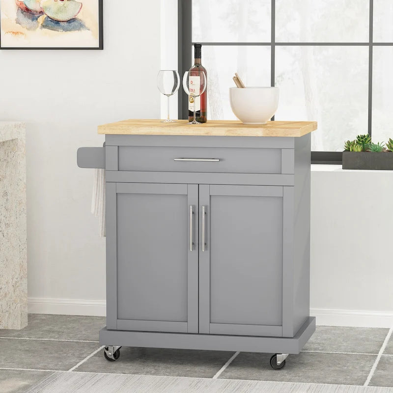 Indoor kitchen cart with wheels
