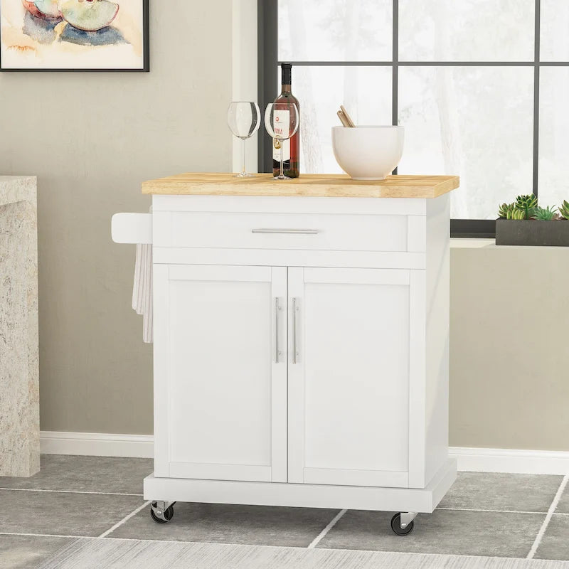 Indoor kitchen cart with wheels