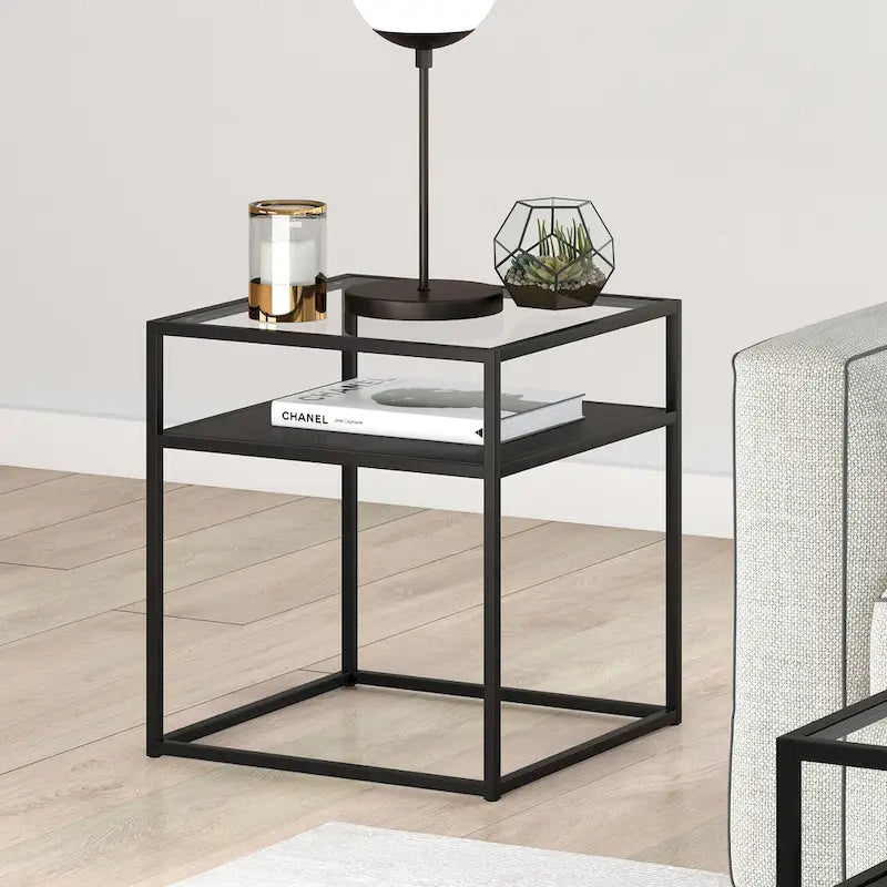 Side Table Blackened Bronze Finish