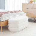 White rectangular footstool