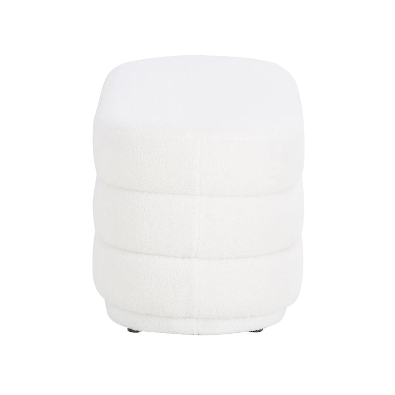 White rectangular footstool