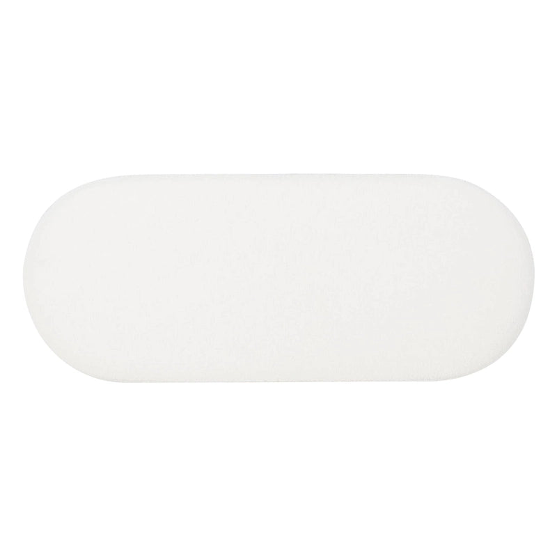 White rectangular footstool