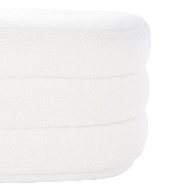 White rectangular footstool