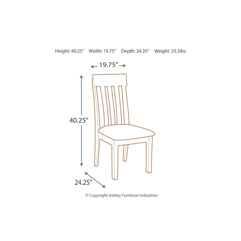 Sedia da sala da pranzo - set da 2 - marrone scuro