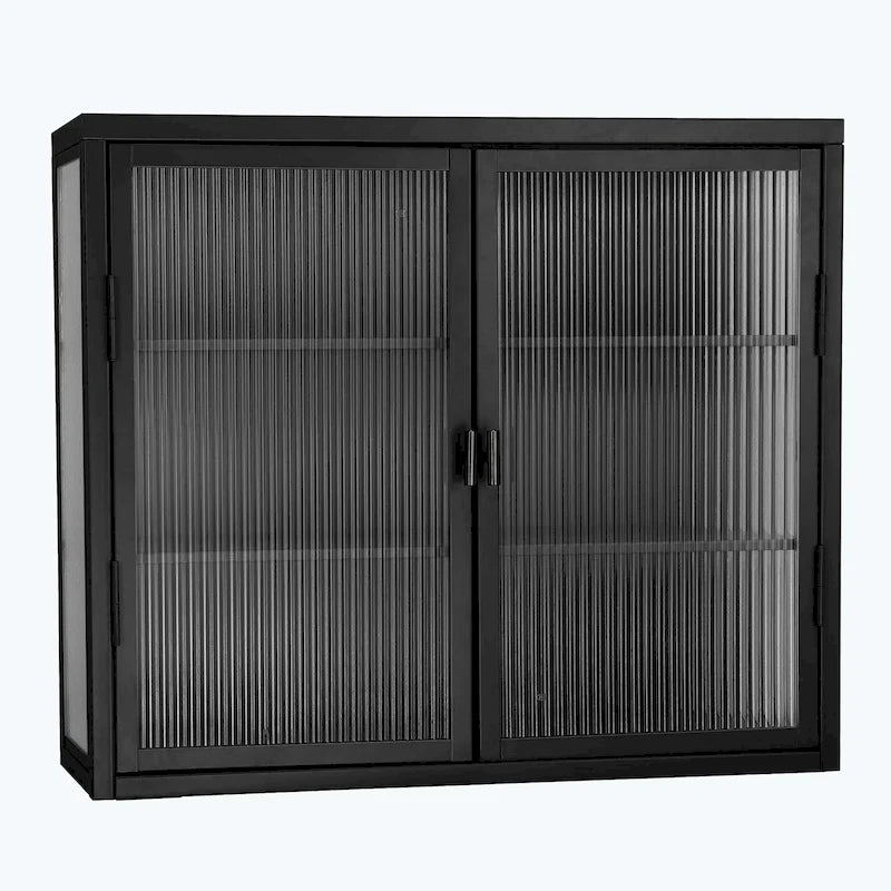 Retro Style Glass Door Wall Cabinet