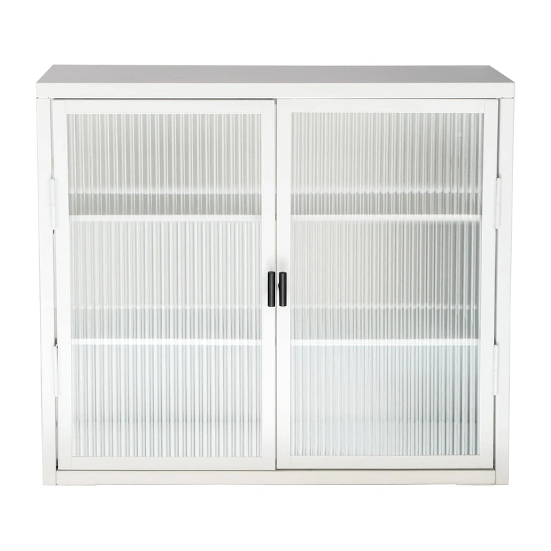 Retro Style Glass Door Wall Cabinet