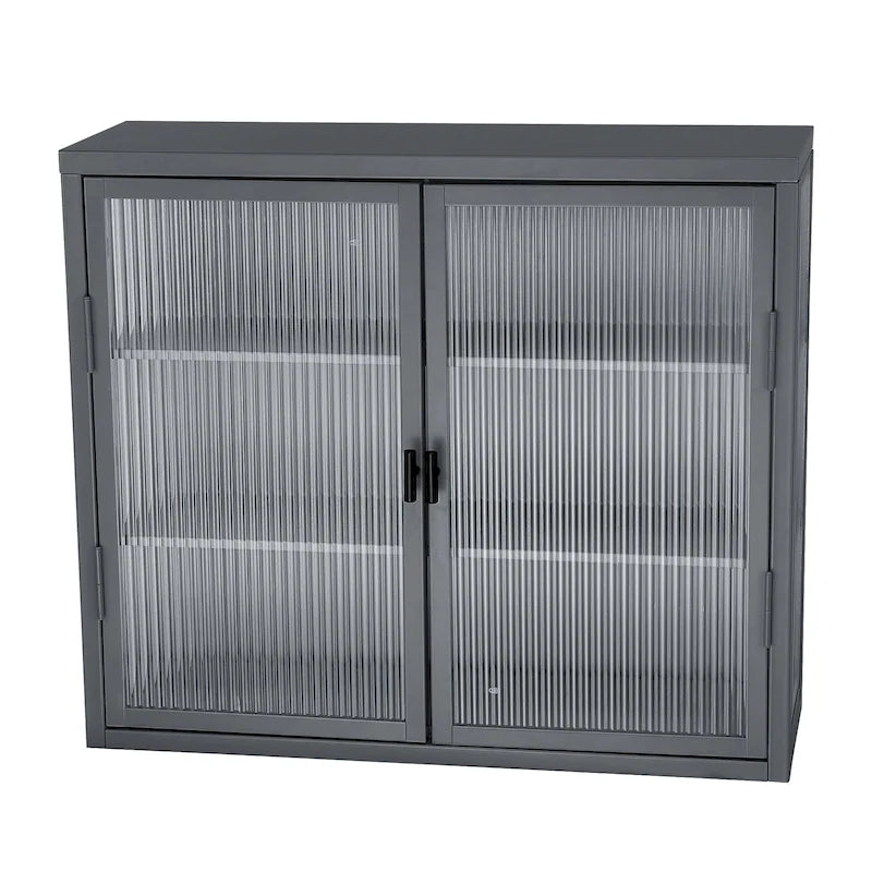 Retro Style Glass Door Wall Cabinet