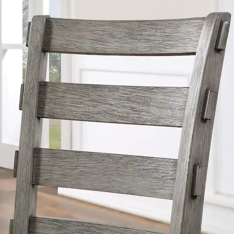Sedie da pranzo grigie in stile farmhouse (set da 2)