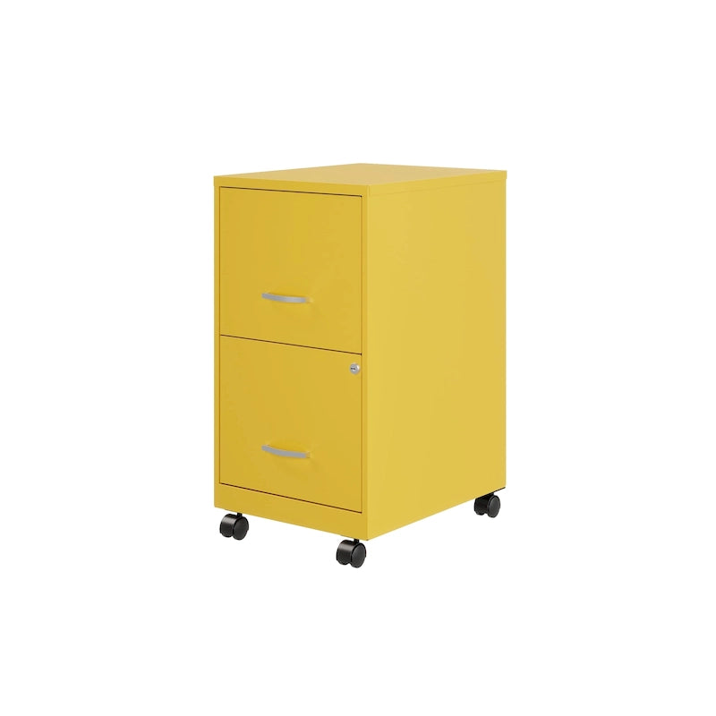 2 Drawer Mobile Smart Vertical File Cabinet, Teal