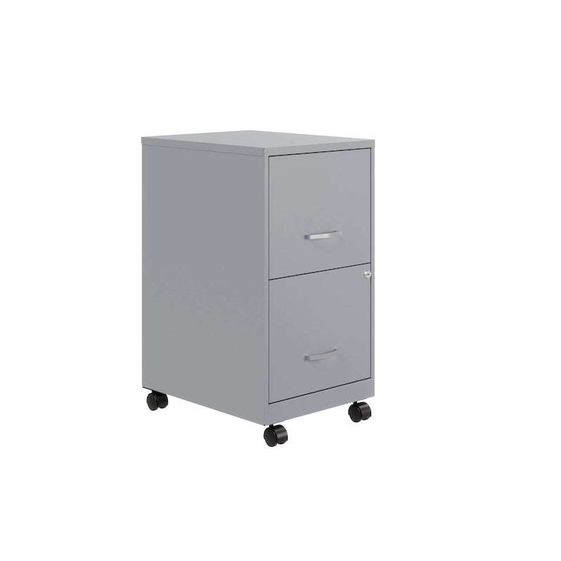 2 Drawer Mobile Smart Vertical File Cabinet, Teal