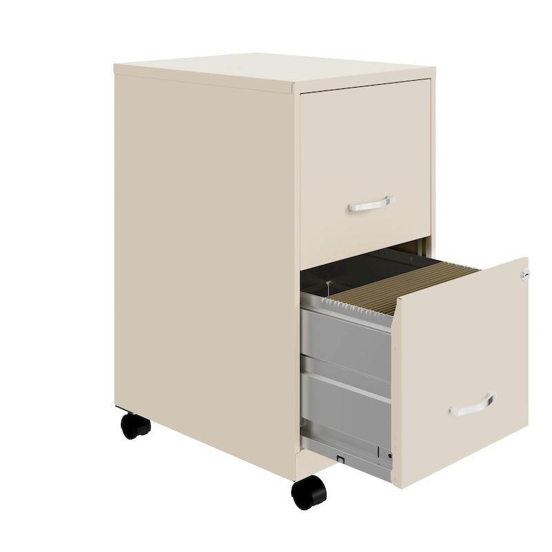 2 Drawer Mobile Smart Vertical File Cabinet, Teal