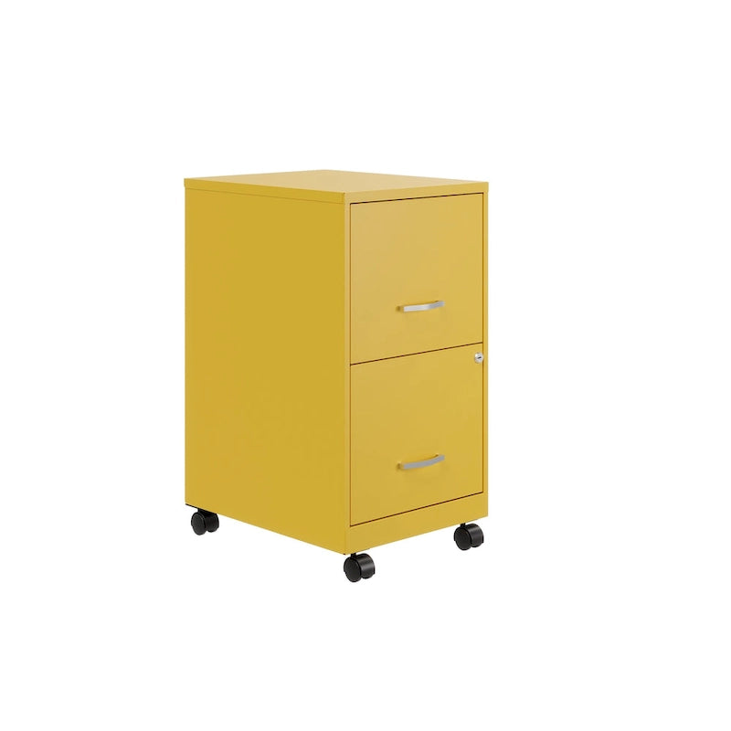2 Drawer Mobile Smart Vertical File Cabinet, Teal