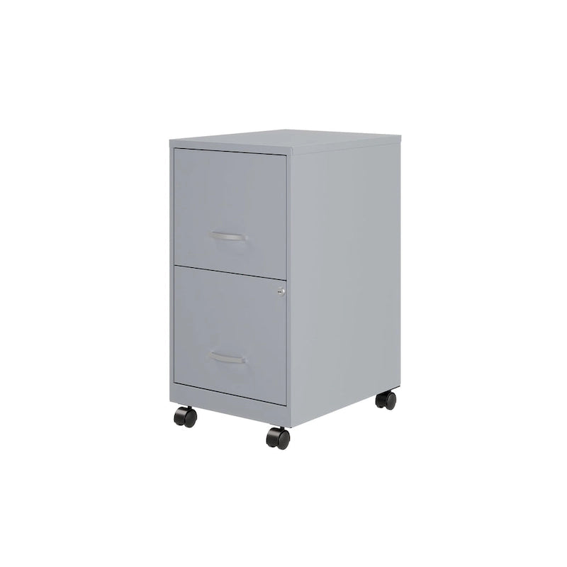2 Drawer Mobile Smart Vertical File Cabinet, Teal