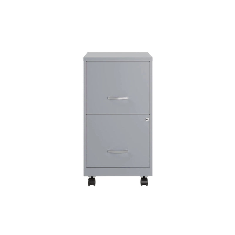 Schedario verticale mobile intelligente a 2 cassetti, verde petrolio