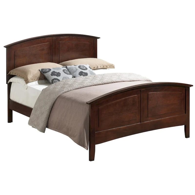 Bed with an arched headboard