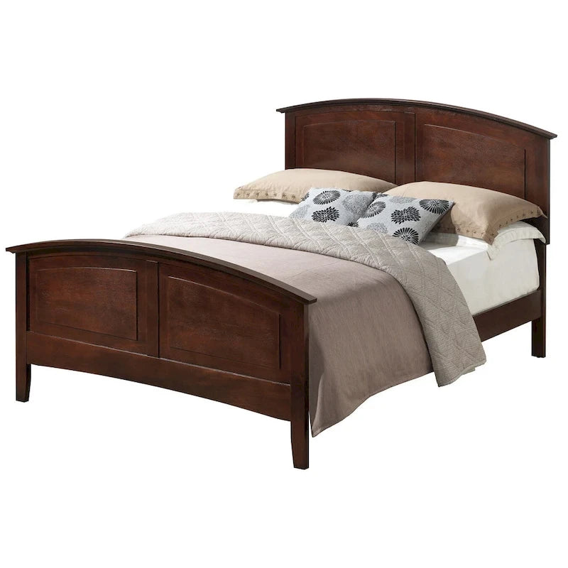 Bed with an arched headboard