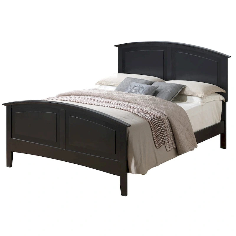 Bed with an arched headboard