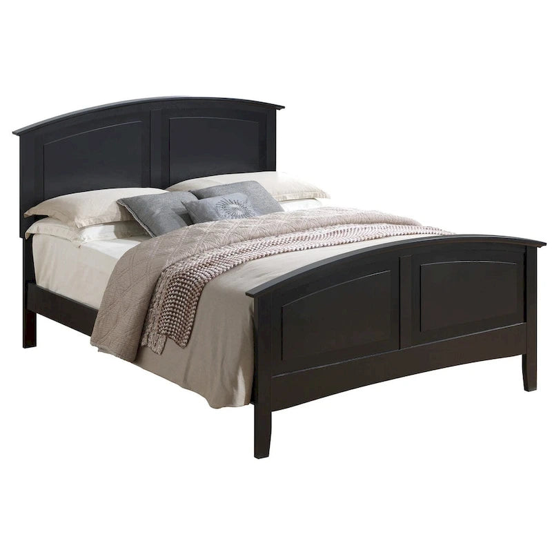 Bed with an arched headboard