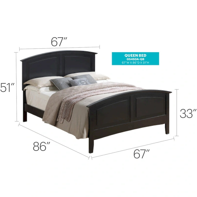 Bed with an arched headboard