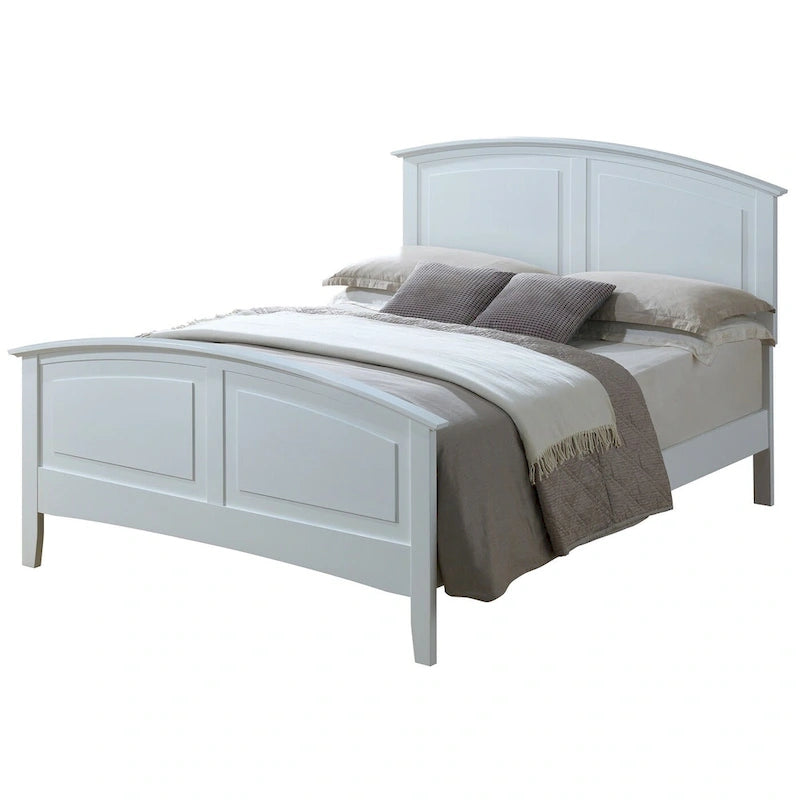 Bed with an arched headboard