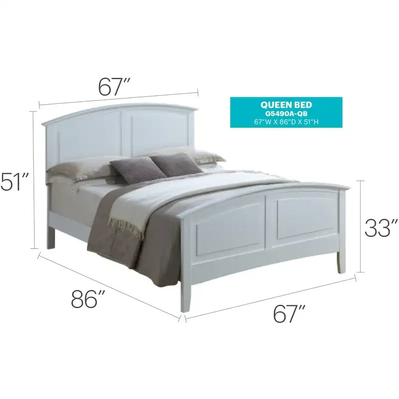 Bed with an arched headboard