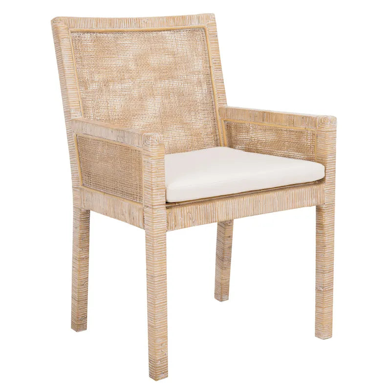 Poltrona da relax in stile costiero (con cuscino) - 22.8" W x 22.4" L x 34.6" H - 23" W x 22" D x 35" H