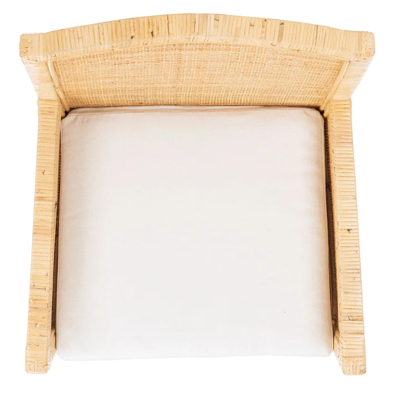 Poltrona da relax in stile costiero (con cuscino) - 22.8" W x 22.4" L x 34.6" H - 23" W x 22" D x 35" H