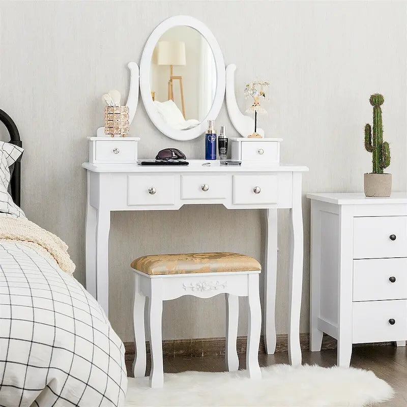 Vanity Table Dressing Table 5 Make Up Table Stool