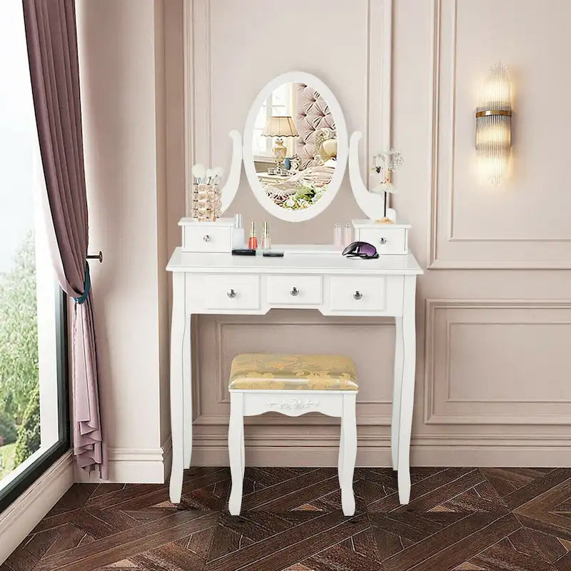 Vanity Table Dressing Table 5 Make Up Table Stool