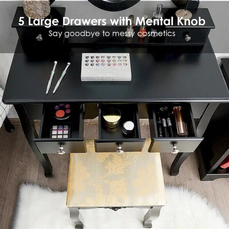 Vanity Table Dressing Table 5 Make Up Table Stool