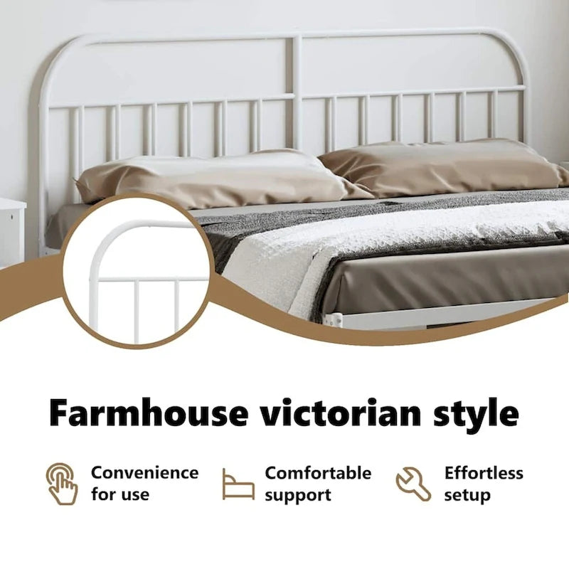 38.2 Inch Metal Headboard, Farmhouse Rustic Headboard Only