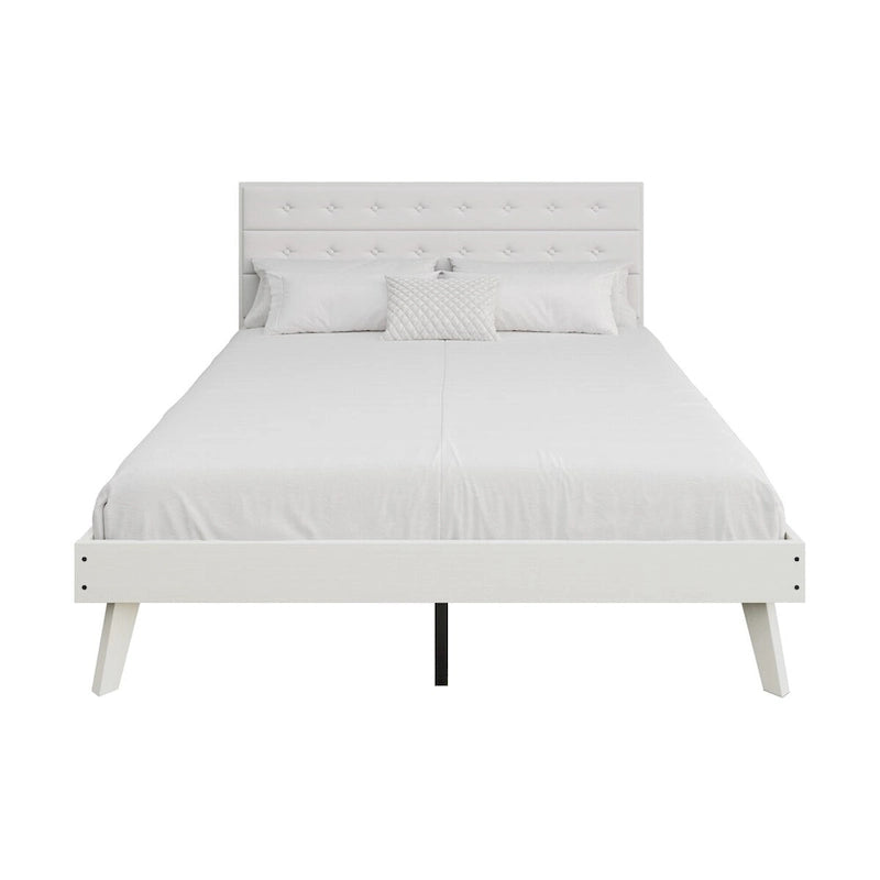 Mid-Century Wooden Platform Bed