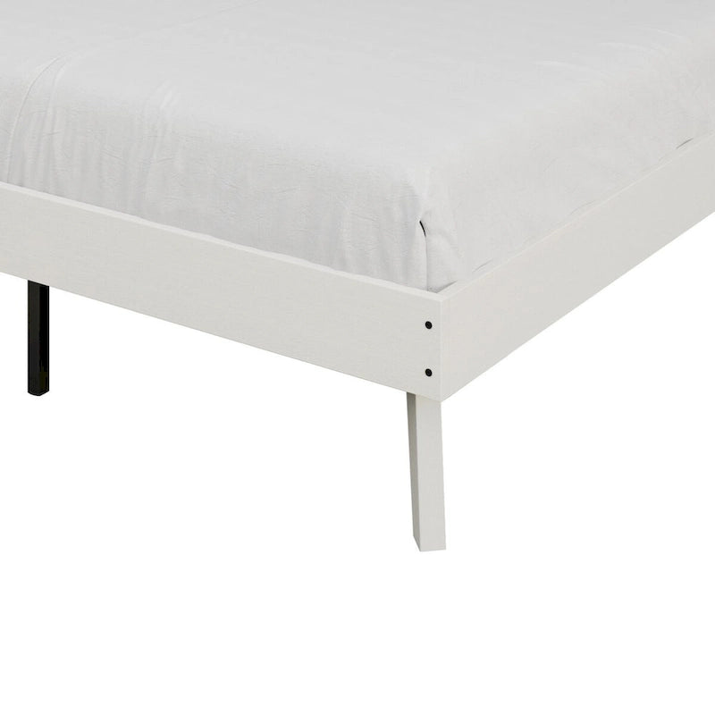 Mid-Century Wooden Platform Bed