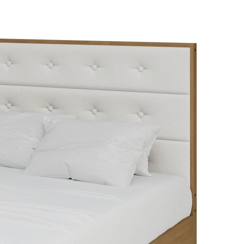 Mid-Century Wooden Platform Bed