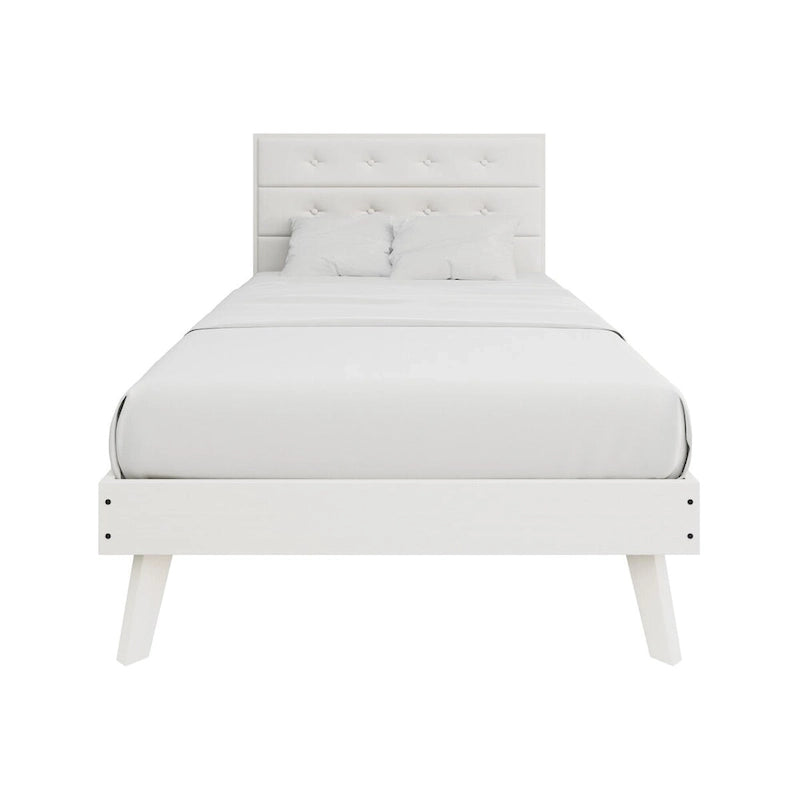 Mid-Century Wooden Platform Bed