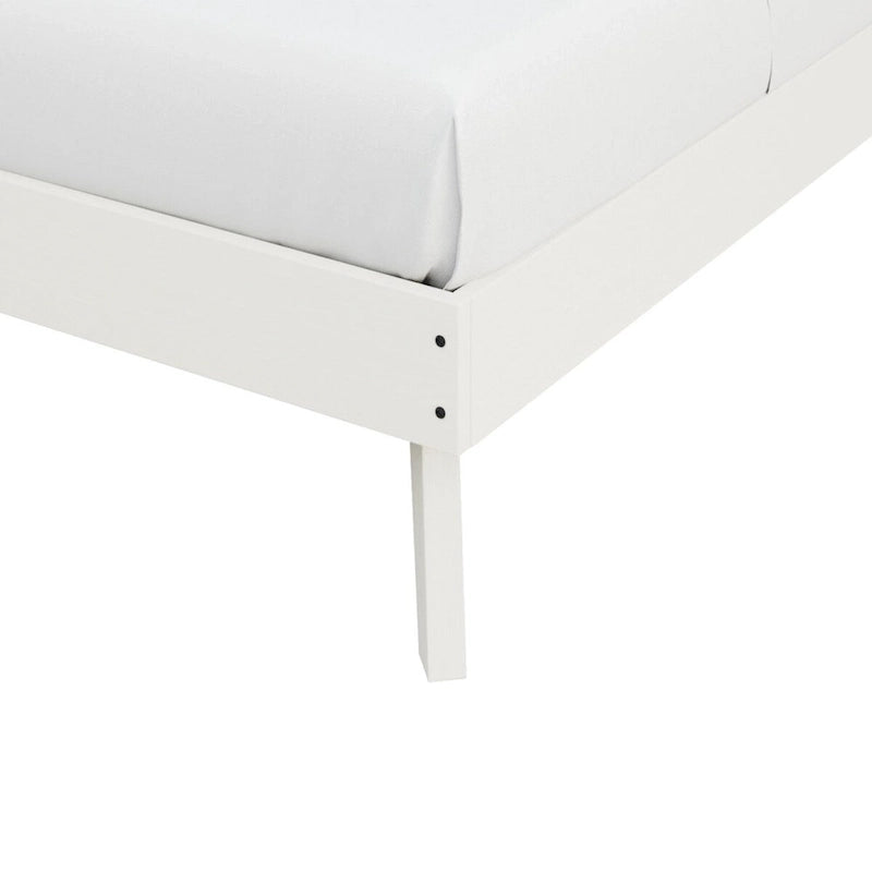 Mid-Century Wooden Platform Bed
