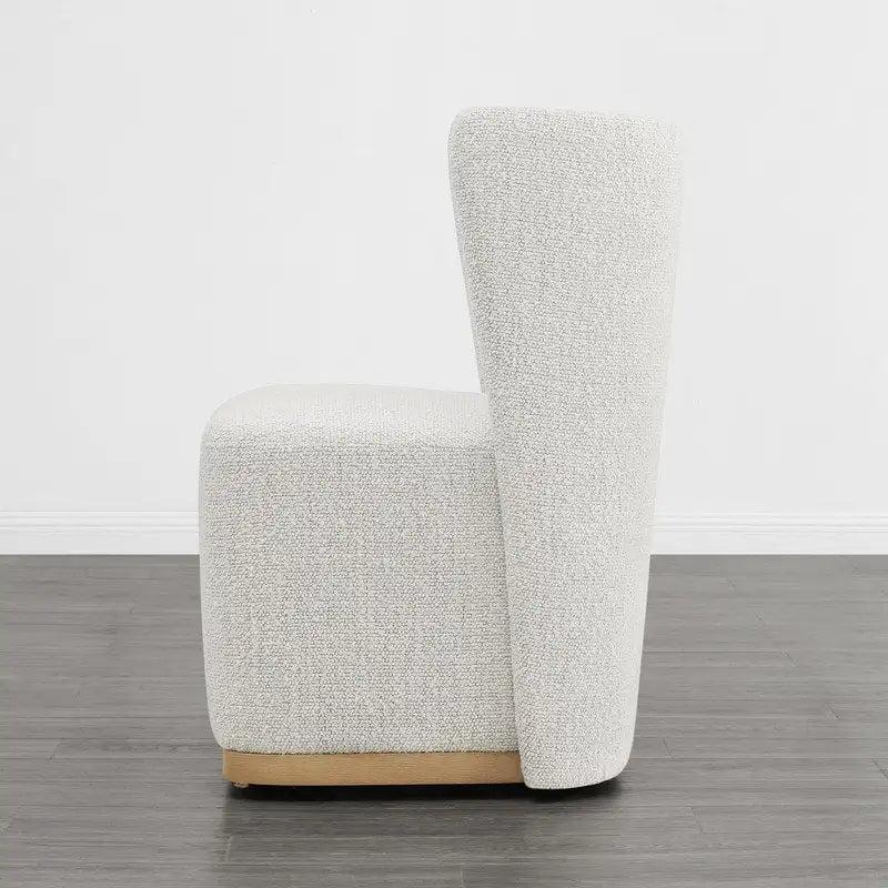Modern Dining Chairs with Casters&Wood Base Set of 2