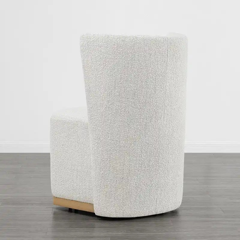 Modern Dining Chairs with Casters&Wood Base Set of 2