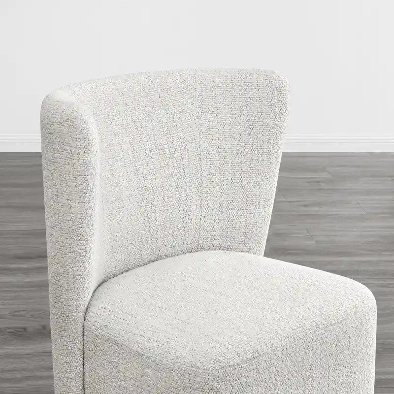Modern Dining Chairs with Casters&Wood Base Set of 2