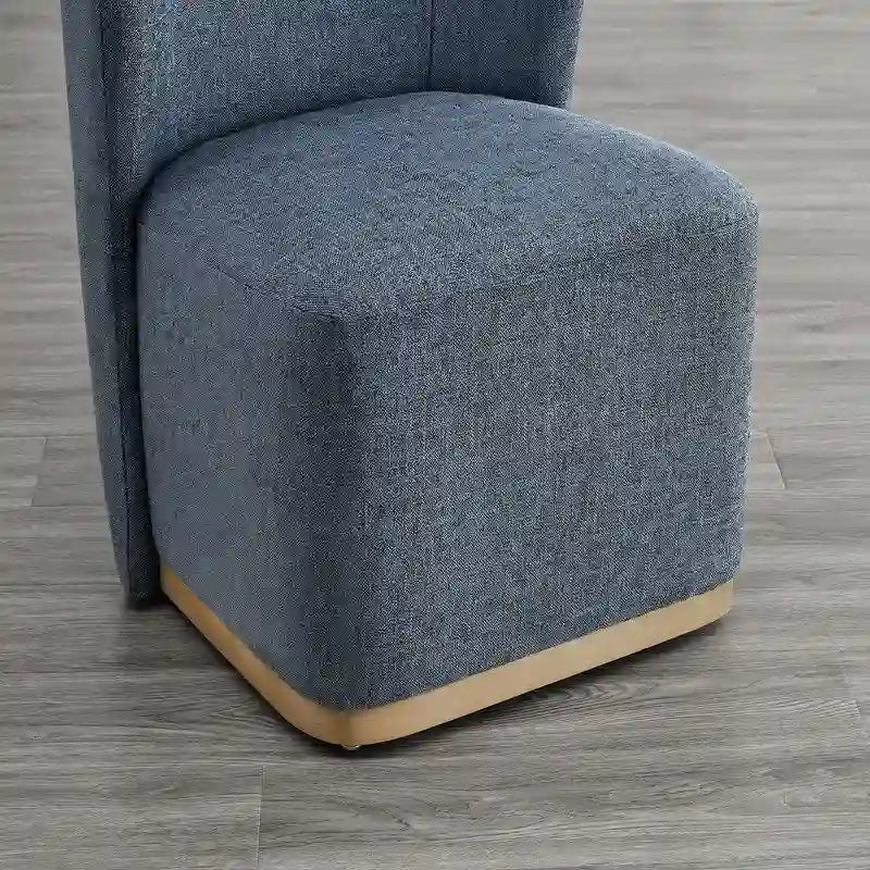 Modern Dining Chairs with Casters&Wood Base Set of 2