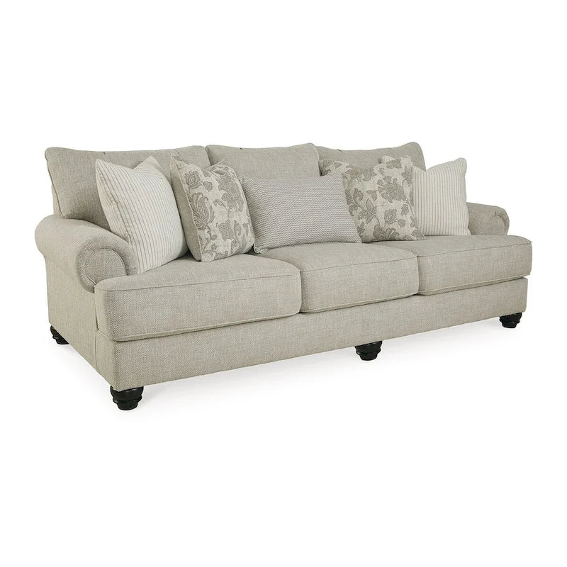Beige sofa - 98" wide x 44" deep x 40" high